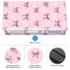 ANKVRP Leather Car Registration and Insurance Holder, Premium Vehicle Glove Box Car Organizer with Magnetic Shut, Cute Interior Car Accessories Cute White Pink Bow view 3