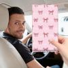 ANKVRP Leather Car Registration and Insurance Holder, Premium Vehicle Glove Box Car Organizer with Magnetic Shut, Cute Interior Car Accessories Cute White Pink Bow view 4