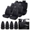 AUNM 7 Car Seat Covers Fit for Chrysler Pacifica Hybrid 2017-2026,Black view 1