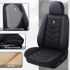 AUNM 7 Car Seat Covers Fit for Chrysler Pacifica Hybrid 2017-2026,Black view 3