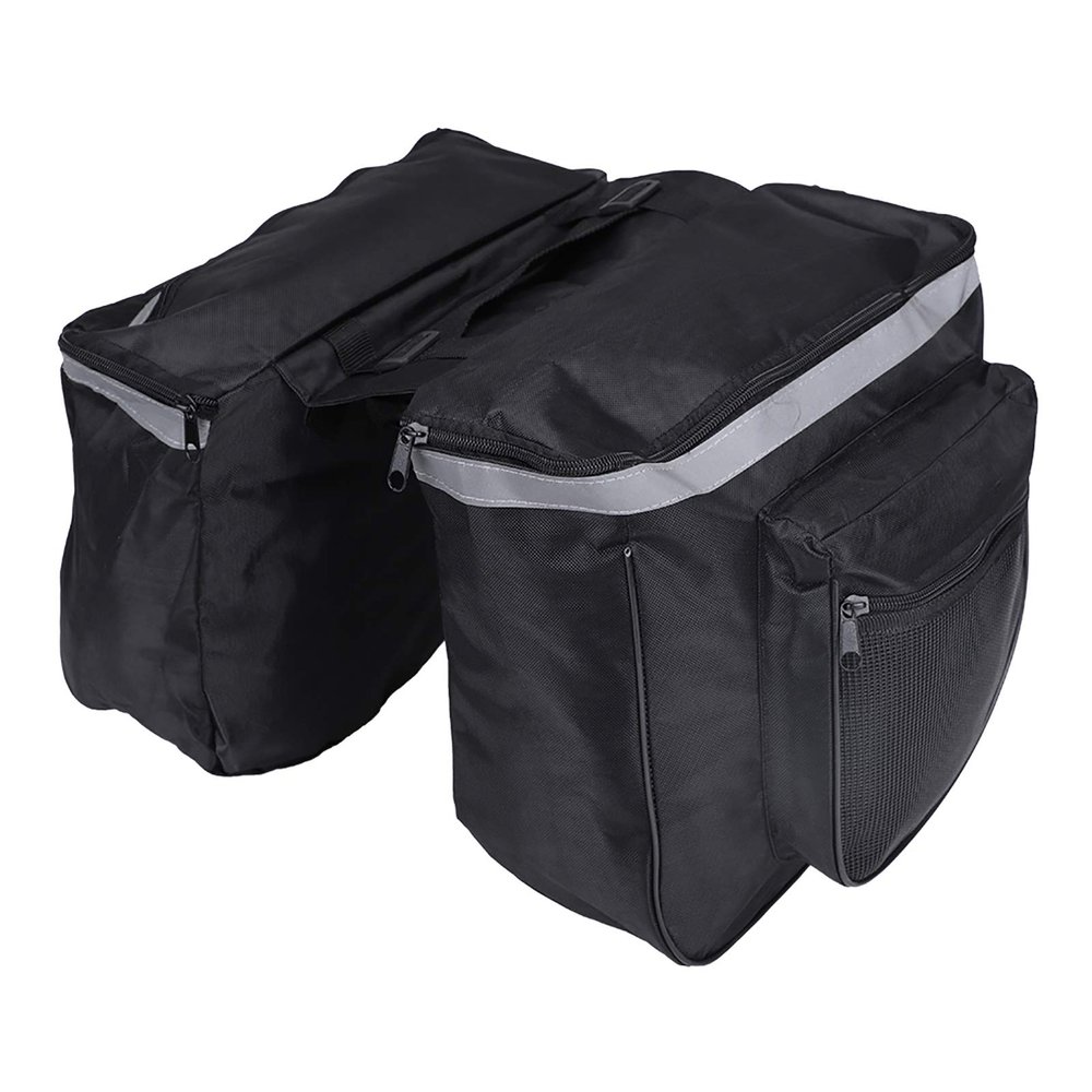 RiToEasysports Bike Rack Bag, 600D Durable Fabric Double Side Rear Carrier with Reflective Strips Bicycle Pannier for Commuters Cyclists Travelers