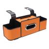 SUNGOOYUE Car Back Seat Organizer, Plastic Headrest Storage Box with Cup Holder, MultiFunctional Travel Accessories for Kids and Toddlers (Orange) view 3