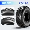 TRIBLE SIX 20x10-8 ATV Tires,6PR All-Terrain Tires,Tubeless,Pack of 2 view 2
