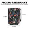 Car Trash Bag Wildflower Floral Hanging Back of Seat Car Portable Trash Bag Wildflower Floral Waterproof One-Handed Portable Strap Drawstring Garbage Bags 2 Pieces Car Coasters view 2