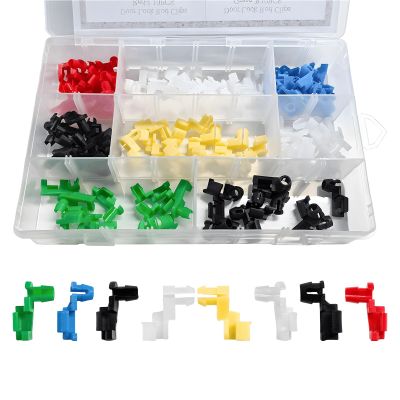 XJVSS 80 PCS Car Door Lock Rod Clips Assortment Kit, Portable Left & Right Door Handle Rods End Clip Retainer with Storage Box, Tailgate Handle Rod Clip for Most Vehicles, Car Accessories