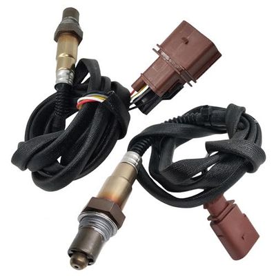 EXPEDE 2Pcs Upstream Downstream Oxygen O2 Sensor Replacement for 2007 2008 2009 2010 Audi Q7 V8-4.2L Left, for 2007 2008 2009 VW Touareg V8-4.2L Left Side for BAR Engine 02 Sensor 234-5045 234-4843