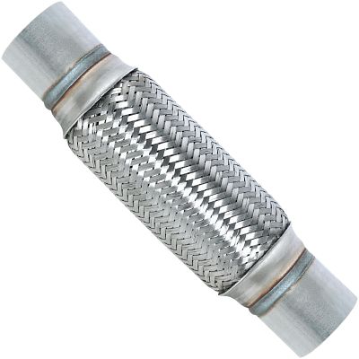 KANEDEER 2 inch Exhaust Flex Pipe, 12 inch Length Flexible Tube, Stainless Steel Double Braid Heavy Duty Universal type Muffler Pipe Replacement Part (2"x8"x12")
