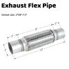 KANEDEER 2 inch Exhaust Flex Pipe, 12 inch Length Flexible Tube, Stainless Steel Double Braid Heavy Duty Universal type Muffler Pipe Replacement Part (2"x8"x12") view 2