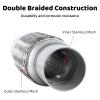 KANEDEER 2 inch Exhaust Flex Pipe, 12 inch Length Flexible Tube, Stainless Steel Double Braid Heavy Duty Universal type Muffler Pipe Replacement Part (2"x8"x12") view 3