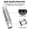 KANEDEER 2 inch Exhaust Flex Pipe, 12 inch Length Flexible Tube, Stainless Steel Double Braid Heavy Duty Universal type Muffler Pipe Replacement Part (2"x8"x12") view 4