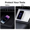 Center Console Wireless Charging Pad Protector for Tesla Model 3 (Highland 2024-2025) & 2025-2026 Tesla Model Y Juniper, Ultra-Thin Phone Non-Slip Pad, Silicone Charging Tray Cover Accessories - White view 3
