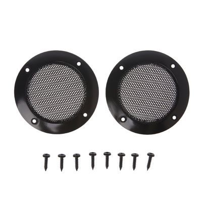 2pcs 2inch Decorative Mesh Car Protective Cover Cases Horn Guard Decorative Video Accessory Grill Metal Sheet Sheet Cloth