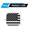 Cuymoap 2 PCS Car Windshield Sun Shades, American Flag Sun & Heat Blocking Shield, Memory Wire Foldable Split Design Sun Visor, Front Window Protector for Most Cars & SUVs (Black) view 2