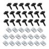 Yidcidu 40PCS Car Fender Liner Screw Set, Metal Breakage Protection U-nut Screws Kit, 20 Screws & 20 Iron Sheets Fixed Set, Compatible with Accord Civic CR-V Element 90114-SE0-000 (Black & Silver) view 1