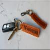 R and R Imports Othello Washington Souvenir Leather Keychain 3.25" Long - Engraved City Name Text (Single) view 2