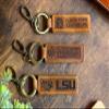 R and R Imports Othello Washington Souvenir Leather Keychain 3.25" Long - Engraved City Name Text (Single) view 4