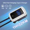 Inerkado Level 2 EV Charger 240V 32A WiFi/APP Enabled Smart EVSE Hardwired EV Charger 25ft Cable, RFID Card & Weatherproof Design for All Electric Vehicles view 4