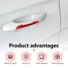 YAWUROU 2 PCS Car Mirror Reflective Stickers, High Visibility Anti-Scratch Car Mirror Decals, Self-Adhesive Rearview Mirrors Safety Warning Sticker, Universal for Most Cars (Red) view 3