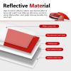 YAWUROU 2 PCS Car Mirror Reflective Stickers, High Visibility Anti-Scratch Car Mirror Decals, Self-Adhesive Rearview Mirrors Safety Warning Sticker, Universal for Most Cars (Red) view 4