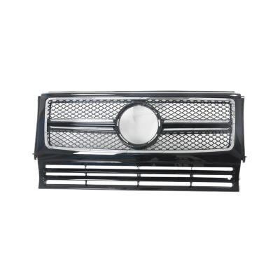 Front Grill Grille Compatible For Benz G Class W463 1999-2018 G550 G500 G350 G55 G63 AMG White/Black Upper Bumper Hood Mesh Grid(Black)
