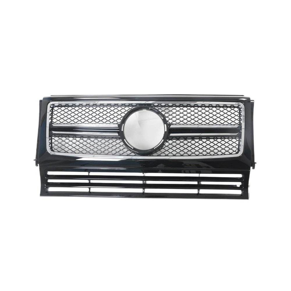 Front Grill Grille Compatible For Benz G Class W463 1999-2018 G550 G500 G350 G55 G63 AMG White/Black Upper Bumper Hood Mesh Grid(Black)
