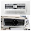 Front Grill Grille Compatible For Benz G Class W463 1999-2018 G550 G500 G350 G55 G63 AMG White/Black Upper Bumper Hood Mesh Grid(Black) view 2
