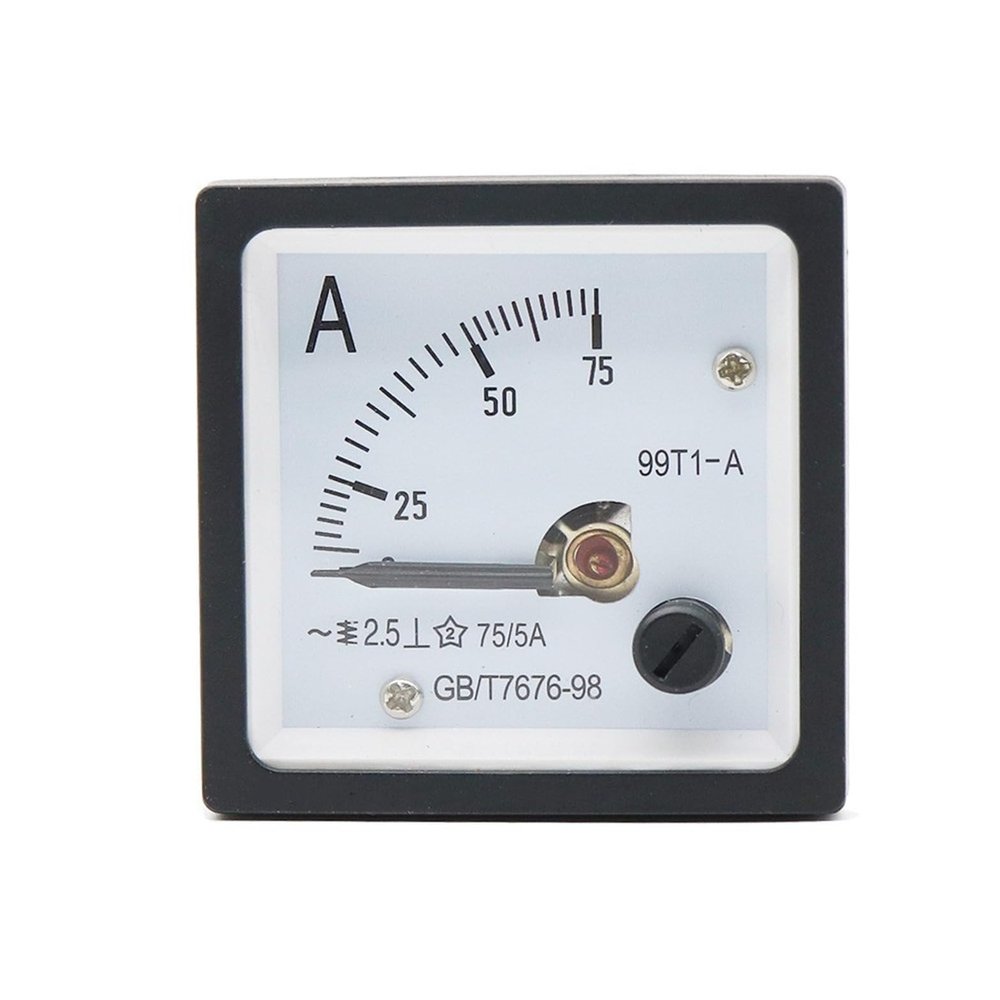 99T1-A Pointer Type AC Ampere Meter 30A 50A 75A 100A 150A 200A 250A 300A Range Analog Ampere Gauge Panel 48x48mm 1Pcs(400A (5A))