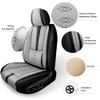 NCCLOVELY Car Seat Covers for Mazda 5 2007-2015,Waterproof Soft Leather Seat Covers 2-Seats Standard,Interior Accessories with Airbag,Automobile Seat Cover Sets for 5(Black+Gray) view 2