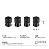 KEXINDIANZI Compatible with Motorcycle CBR 1000RR CBR1000RR CBR1000 RR 2005-2009 Aluminum Wheel Tire Valve Caps Cover(Black) view 4