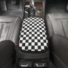 Center Console Cushion | Elbow Rest Pad for Vehicle | Black and White Checkered Auto Center Console Cover Pad Armrest Box Cushion for Most Vehicles and Trucks view 2