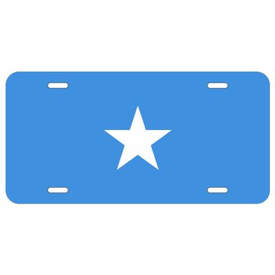 DMSE Somalia National Flag License Plate - 11.99''x5.99'' - Premium Textured Finish Front Bumper Tag - Heavy-Duty Aluminum, UV-Resistant & Made in USA