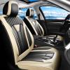 KIBIJI Car Seat Covers for Toyota Corolla 2000-2026 2027 Beige&Black view 1