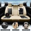 KIBIJI Car Seat Covers for Toyota Corolla 2000-2026 2027 Beige&Black view 3