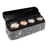 XJVSS Bling Coin Holder for Car, Crystal Rhinestone Change Storage Box Money Dispenser with 4 Compartments, Sparkling Mini Coin Change Organizer for Most Cars Trucks SUVs (White) view 1