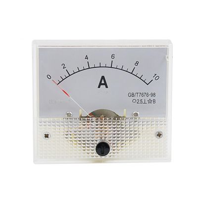 85C1-A DC Panel Meter 10A 15A 20A 30A 50A 75A 100A 250A 500A 750A 1KA Analog Pointer Current Meter Panel AMP Gauge Current Meter 1Pcs(20A)