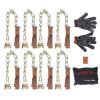 Tyenaza 8PCS Snow Tire Chain Slip Steel Alloy Thickened Universal for Car SUV Pickup Truck 165 to 265mm Tire Width view 1