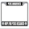 PCOS Awareness License Plate Frame (2 Pack), Chrome Car Tag Holder view 1