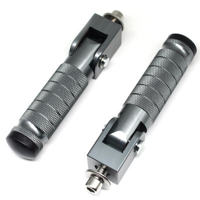 Titanium Motorcycle Bicycle Folding Foot Pegs 90 Degree Foldable Electric Motorbike Ebike For Super73 S2/ZX/RX/R/S Passenger Footrests Rearsets Rear Set Footpegs foot Rest Pedals M8 Install Bolts