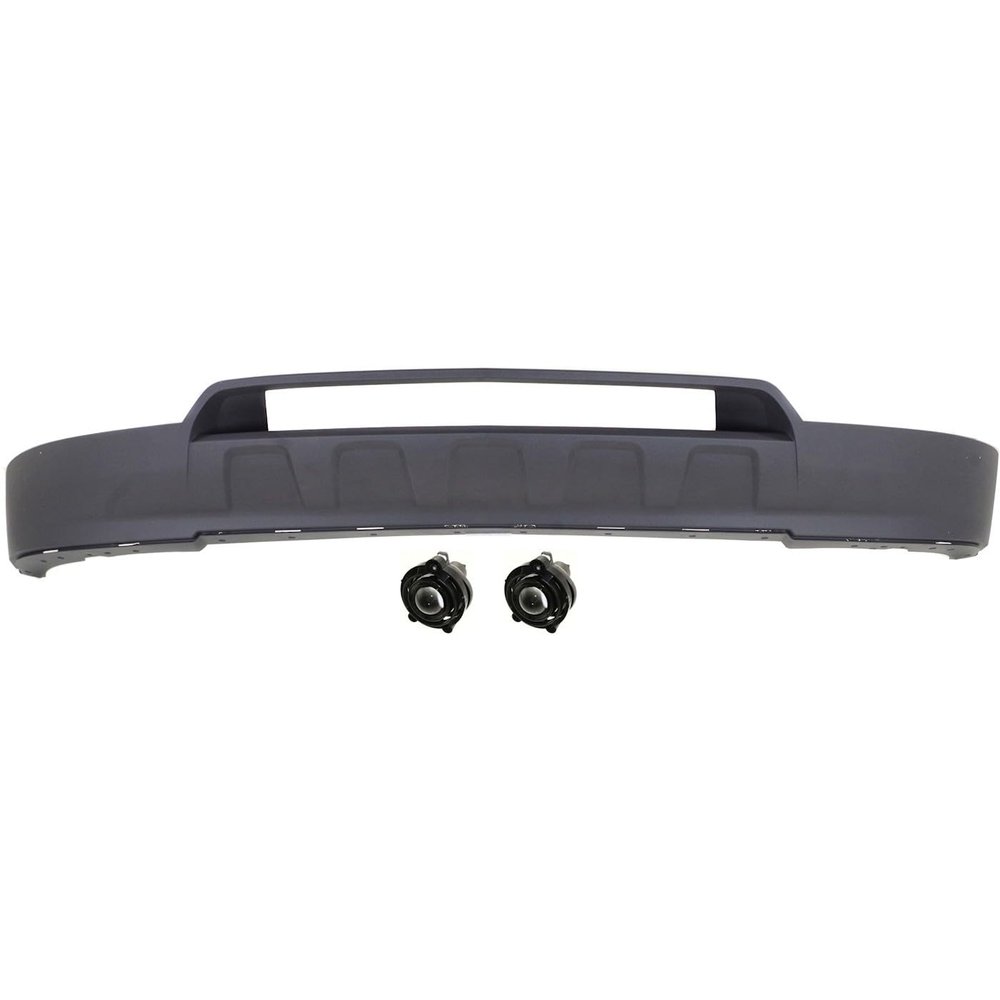 Replacement Front Bumper Cover Lower with Fog Lights compatible with Chevrolet Equinox 2012-2015 (V6 FLEX) For Models Without Chrome Package