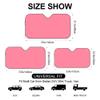 Windshield Sun Shade Accordion Reflective Retractable Sunshade for Car Windshield Pink Shades for Car Windows Anti Uv Truck Protector Sunvisor Foldable Blocker 57x32 inch view 2