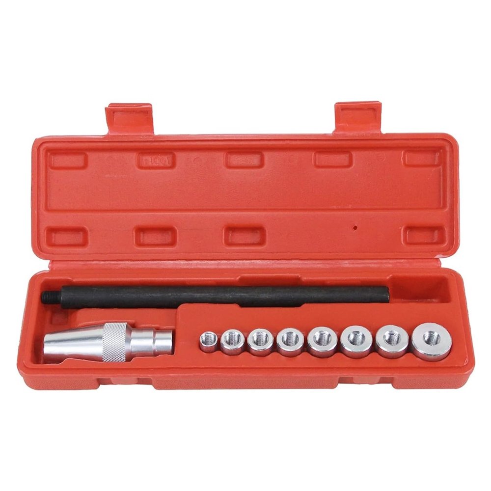 QINXINDASTORE 10pcs Universal Clutch Alignment Aligner Tool Set Clutch Hole Corrector Correction Tools with 8 collects Ranging 11~25mm Aluminu