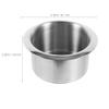 GETAJGHSD Stainless Steel Rv Cup Holder Insert for Car Sofa Table, Recessed Metal Cup Holder for Boat and Vehicle Interior Accessories view 2