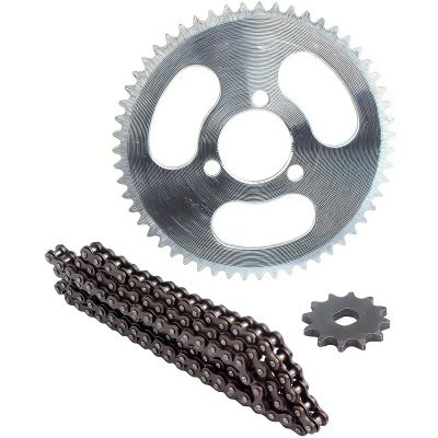 High Execution Motorbike Chain and Gear Set 55T Rear 12T Front 146 Associations Developed for Durability and Stability on Cart Trail Permanent Motorbike Chain