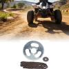 High Execution Motorbike Chain and Gear Set 55T Rear 12T Front 146 Associations Developed for Durability and Stability on Cart Trail Permanent Motorbike Chain view 2