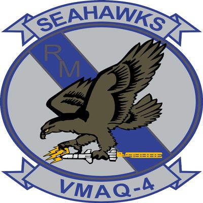 Officially Licensed United States Marine Corps VMAQ-4 Marine Tactical Electronic Warfare Squadron Vinyl Decal - 3 inches - Made in USA