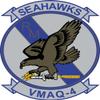 Officially Licensed United States Marine Corps VMAQ-4 Marine Tactical Electronic Warfare Squadron Vinyl Decal - 3 inches - Made in USA view 1