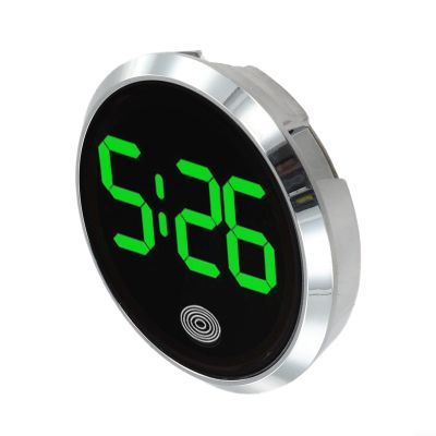 For Car Dashboard Clock with Luminous Display, Touch Type Button, Fit for Vehicles and Motorcycles, Includes for Easy Setup (H)