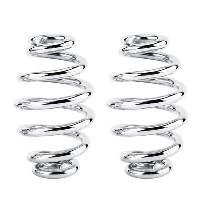 Motorcycle Seat Springs 3 Inch Heavy Duty Steel Solo Seat Springs For Chopper Bobber Motorcycle Customization Golden Chrome Matte Black (Silver)