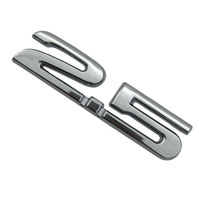 Automotive Accessory 3D ABS 2.0 2.5 Shaped Car Emblems Badge Decal Sticker Decorative Rear Trunk Badge Sticker Weatherproof