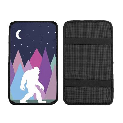 Dpcafnu Mutli Color Forest Bigfoot Sasquatch Universal Center Console Armrest Cover Pad Car Armrest Protector for Most Cars, Suvs & Trucks, Cushion with Easy Installation